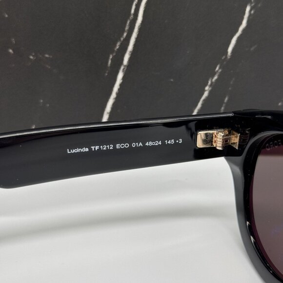 NEW TOM FORD LUCINDA TF1212 01A BLACK UNISEX SUNGLASSES TOM FORD FT1212 01A main image 7